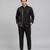 Black embroidered cotton silk Men Kurta Set