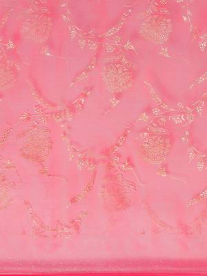 pink pink floral pure chiffon saree 4