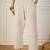 Off-white cotton poly embroidered kurta set