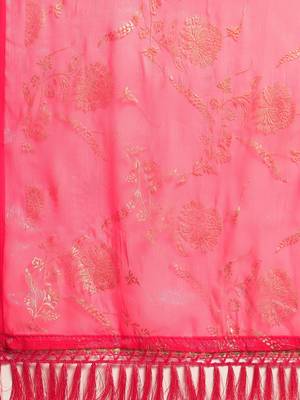 pink pink floral pure chiffon saree 5