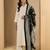 Off-white cotton poly plain kurta set