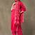 women embroidered regular thread work cotton kurta with palazzos & with dupatta