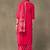 women embroidered regular thread work cotton kurta with palazzos & with dupatta