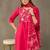 women embroidered regular thread work cotton kurta with palazzos & with dupatta