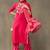 women embroidered regular thread work cotton kurta with palazzos & with dupatta