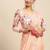 pink pink floral pure chiffon saree