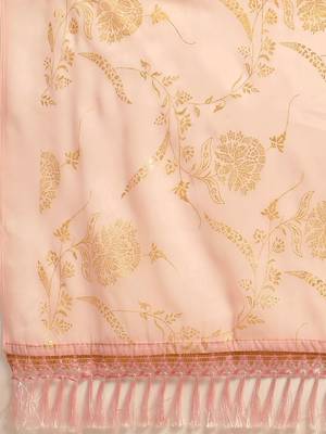 pink pink floral pure chiffon saree 4