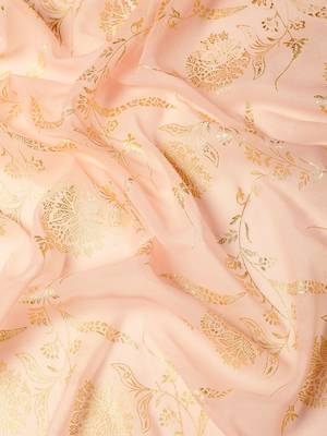 pink pink floral pure chiffon saree 5
