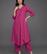 women regular kurta with trousers
