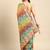 blue bandhani gotta patti pure chiffon saree