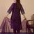 Purple rayon embroidered kurta set