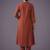 women regular thread work kurta with trousers
