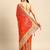 red bandhani gotta patti pure chiffon saree