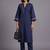 women embroidered regular thread work kurta with trousers