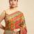yellow bandhani gotta patti pure chiffon saree
