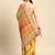 yellow bandhani gotta patti pure chiffon saree