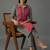 women striped regular kurta with trousers
