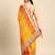 yellow bandhani gotta patti pure chiffon saree