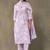 women floral printed regular cotton kurta with trousers & with dupatta