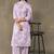 women floral printed regular cotton kurta with trousers & with dupatta