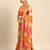 olive bandhani gotta patti pure chiffon saree