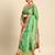 green bandhani gotta patti pure chiffon saree