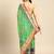 green bandhani gotta patti pure chiffon saree