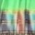 green bandhani gotta patti pure chiffon saree