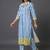 women printed regular kurta with trousers