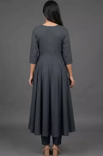 women ethnic motifs regular kurta with trousers & with dupatta