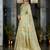 green striped woven design zari organza banarasi saree