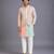 Pink mint green cotton silk Men Kurta Set