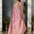 pink leheriya woven design zari handloom banarasi saree