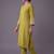 women ethnic motifs embroidered regular thread work kurta with trousers