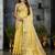 yellow leheriya zari organza handloom banarasi saree