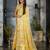 yellow leheriya zari organza handloom banarasi saree