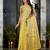 yellow leheriya zari organza handloom banarasi saree