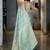 blue woven design zari organza handloom banarasi saree