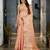 peach leheriya zari organza banarasi saree