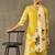 women floral printed regular cotton kurta with trousers & with dupatta