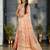 peach leheriya zari organza banarasi saree