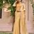 yellow yellow embellished beads & stones pure chiffon saree