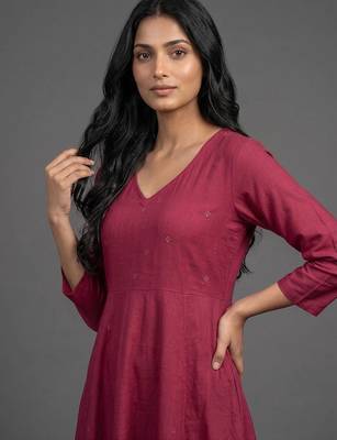 women ethnic motifs regular kurta with trousers & with dupatta 2