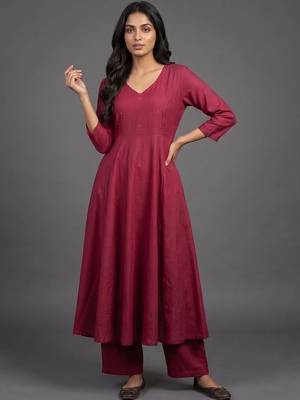women ethnic motifs regular kurta with trousers & with dupatta 3