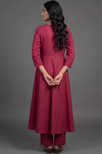 women ethnic motifs regular kurta with trousers & with dupatta