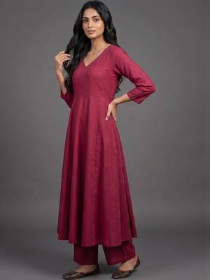 women ethnic motifs regular kurta with trousers & with dupatta 7