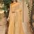 yellow yellow embellished beads & stones pure chiffon saree
