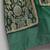 Green woven cotton silk kurta set