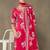 women floral printed regular cotton kurta with trousers & with dupatta
