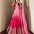 Designer pink shaded long flared anarkali suit set for women